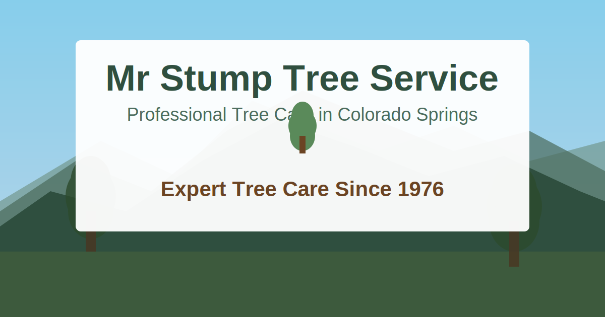Mr. Stump Tree Service work site